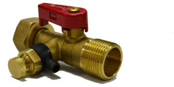 Expansion vessel service valve for sealed plumbing and heating systems