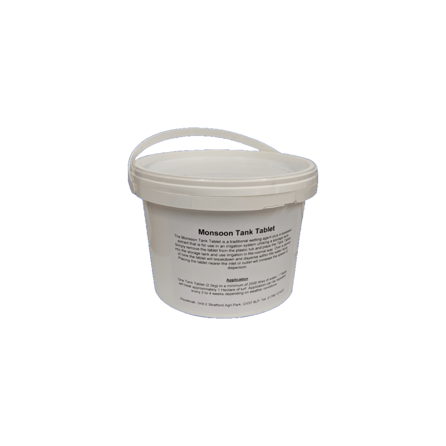Monsoon tank wetting agent tablet for irrigation storage tanks and turf care