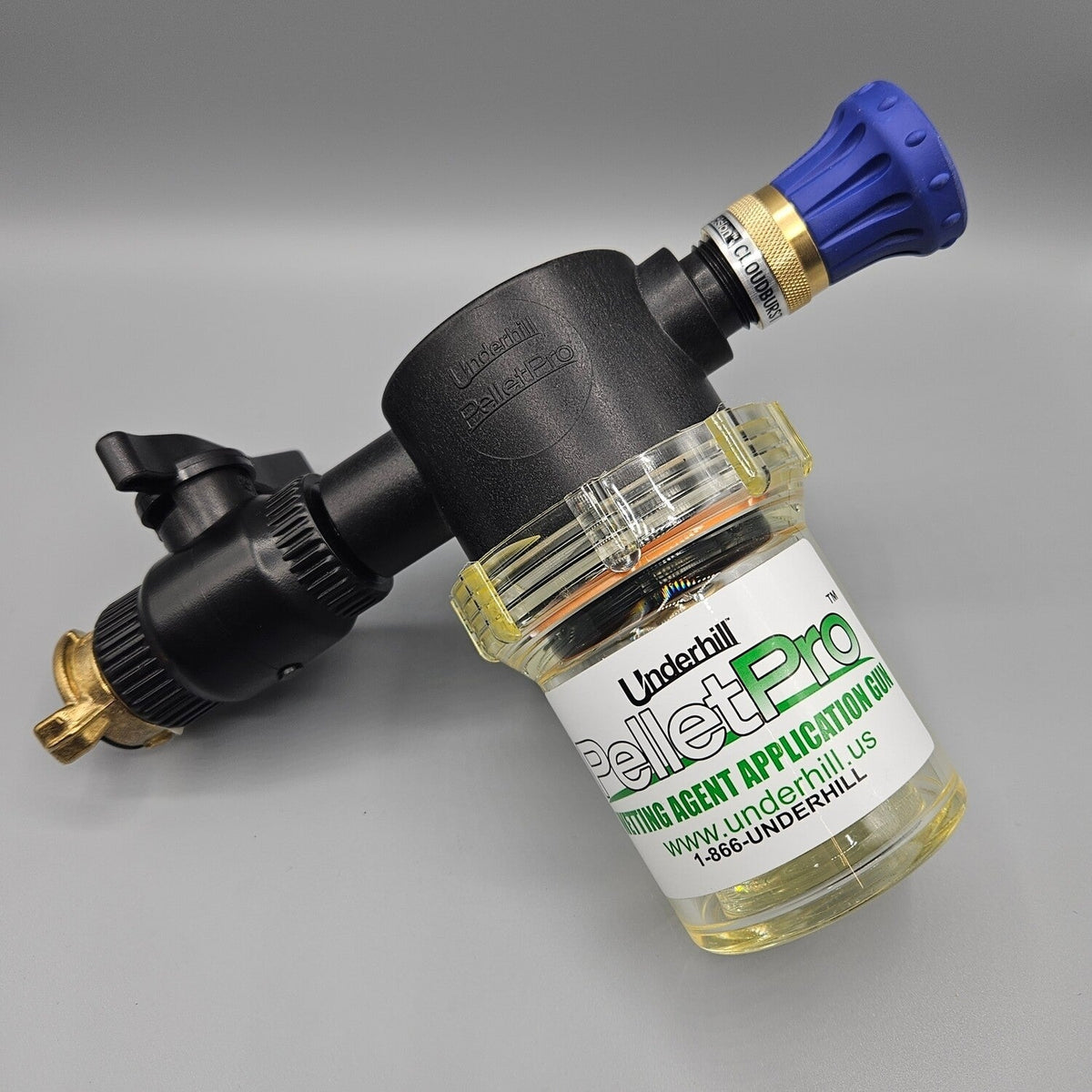 Underhill PelletPro wetting agent applicator for professional turf care