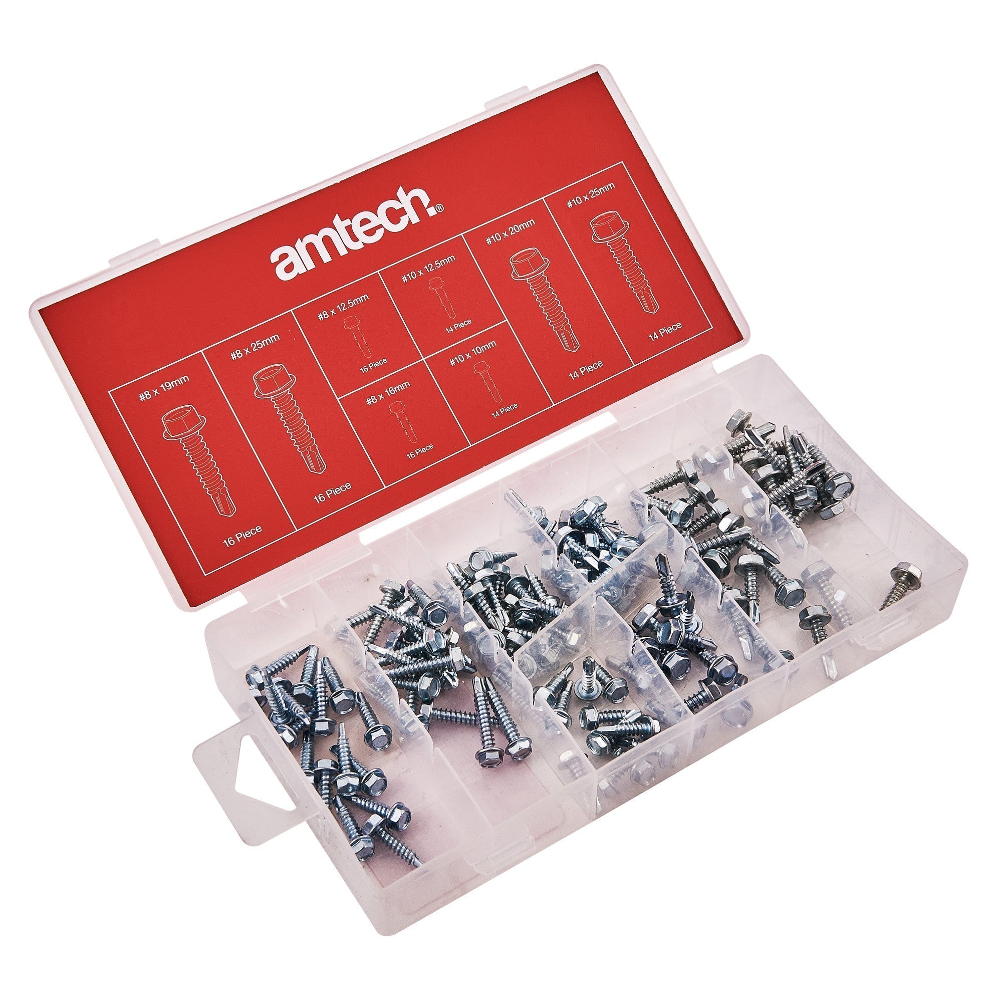 Amtech self-drilling screw set for fixing and fastening work