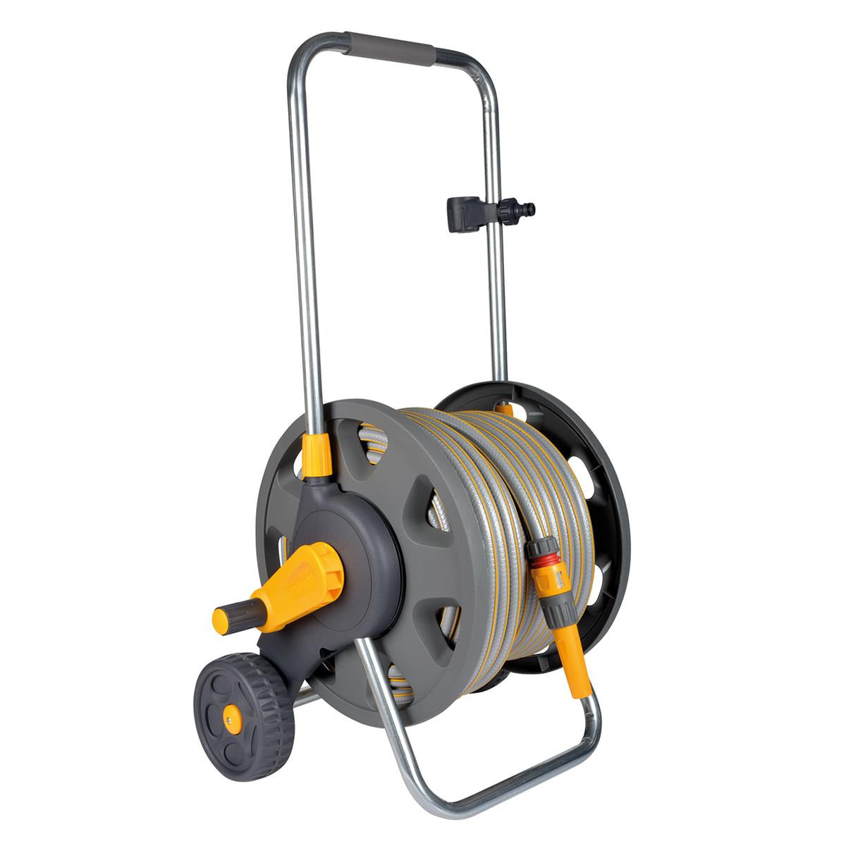Hozelock wheeled hose cart supplied with garden hose