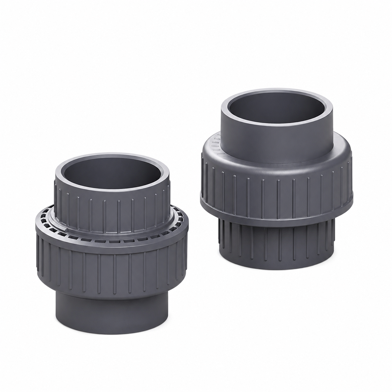 Grey imperial PVC union fittings