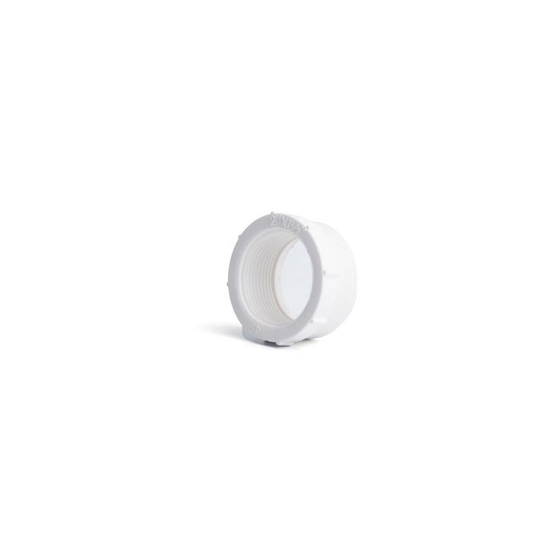 White-Pool BSP threaded reducing bush, front view