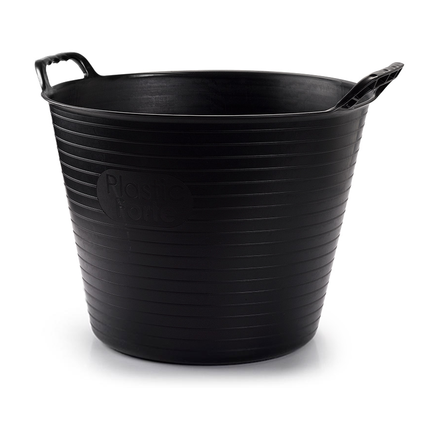 Plasticforte Eco Flexible Tub - 42 L Black - physical product photograph