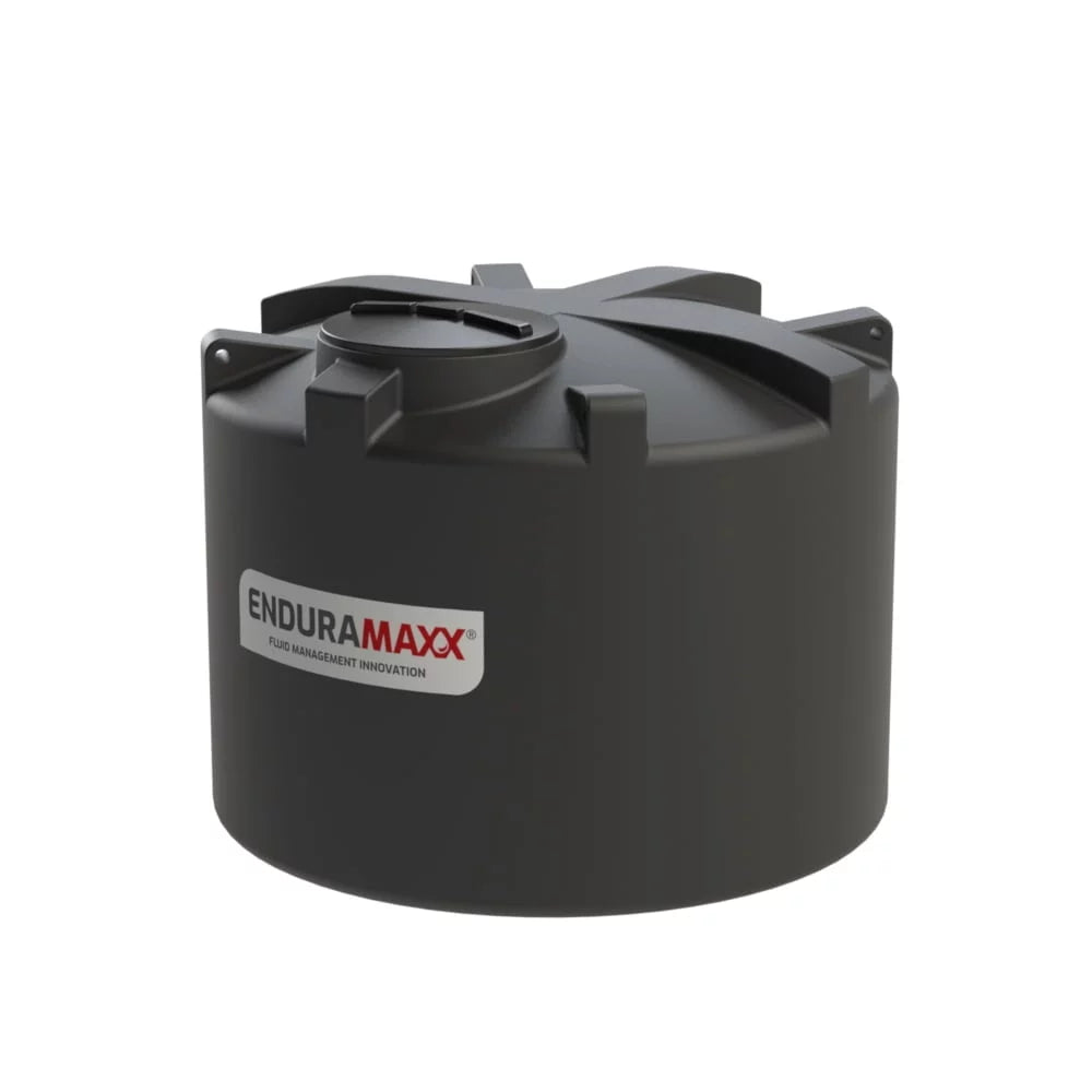 Enduramaxx Large Vertical Water Tanks — 3,000 L · non-potable low profile · Ø1900 black tank with supplied lid