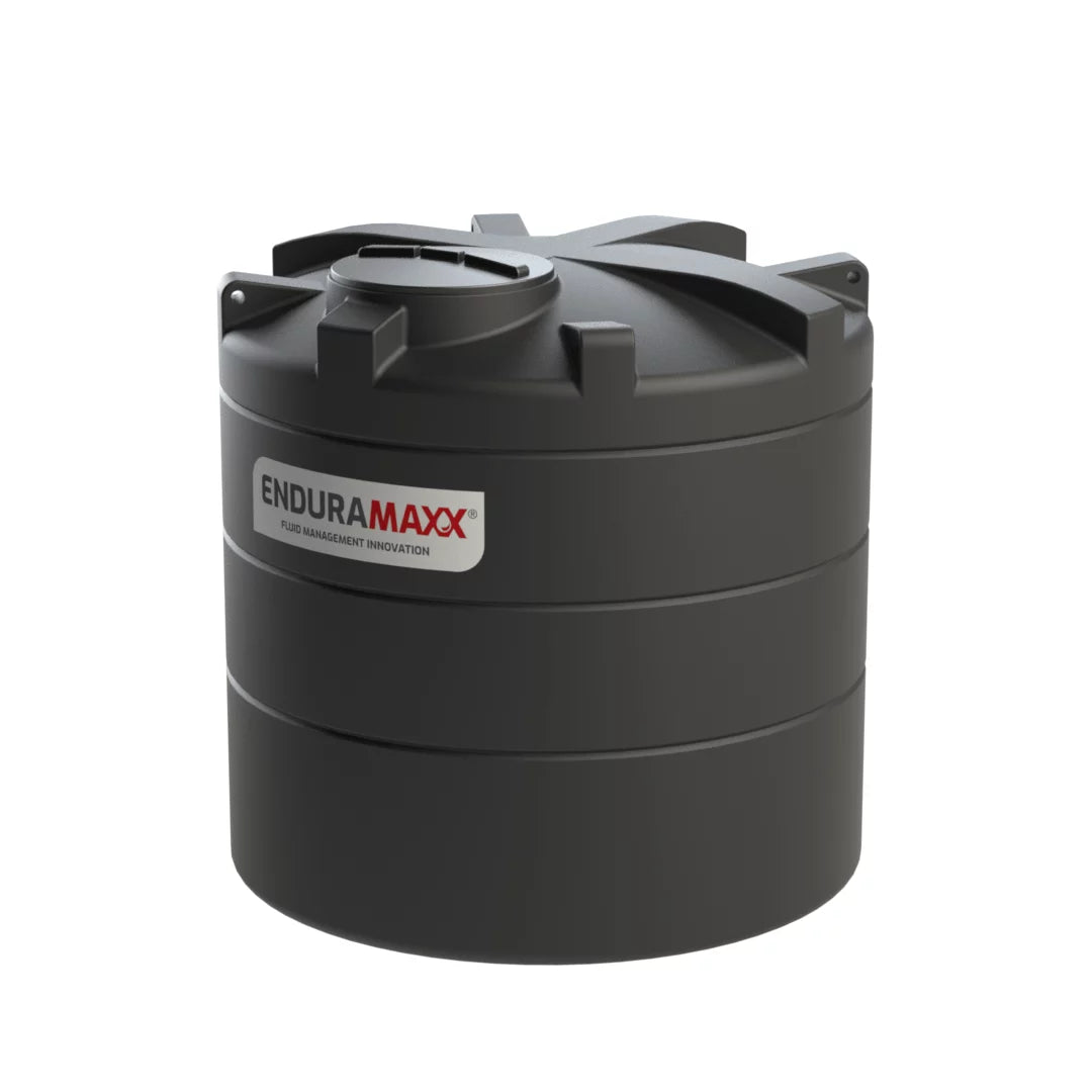 Enduramaxx Large Vertical Water Tanks — 4,000 L · non-potable · Ø1900 black tank with supplied lid