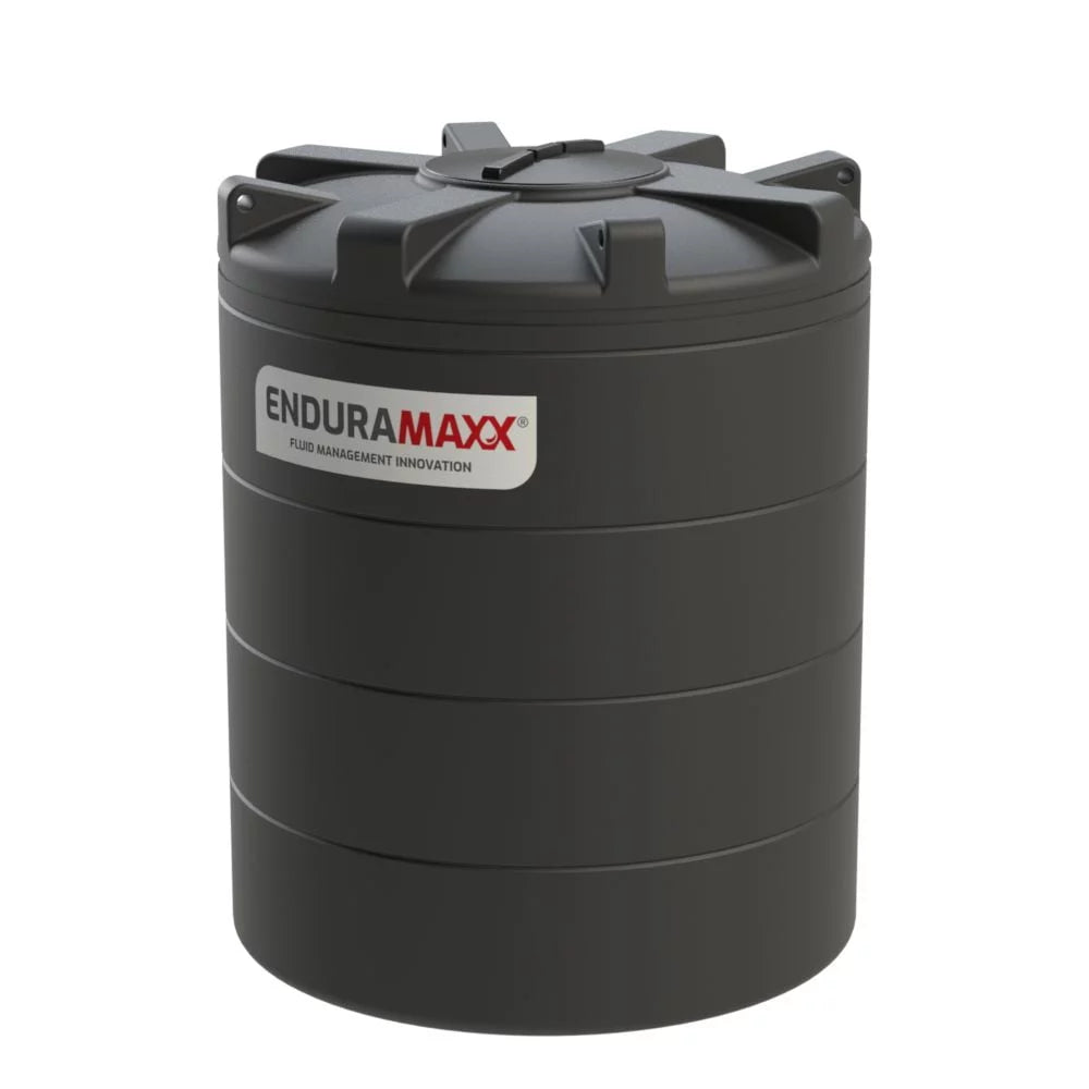Enduramaxx Large Vertical Water Tanks — 4,000 L · non-potable · Ø1700 black tank with supplied lid