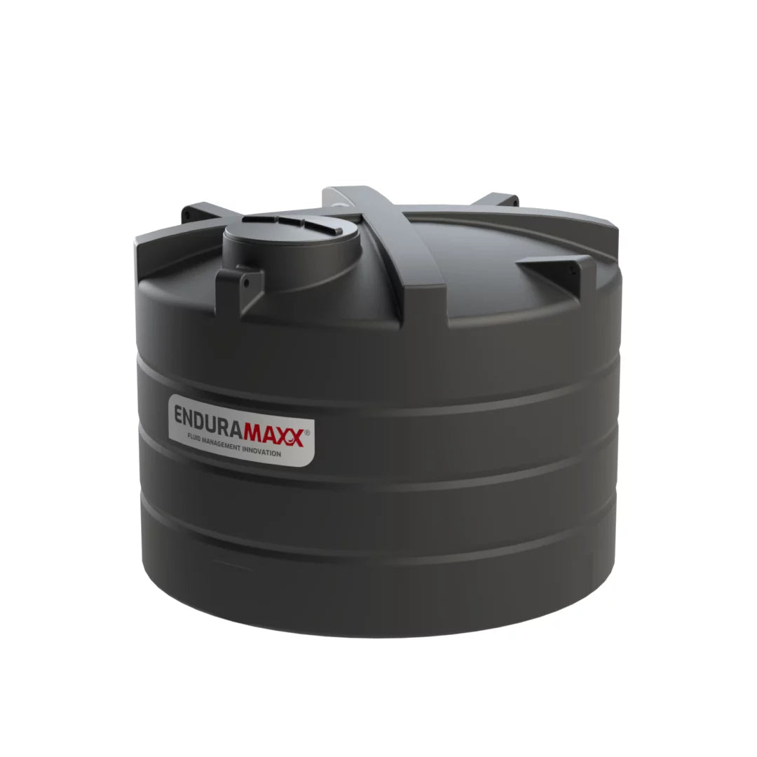 Enduramaxx Large Vertical Water Tanks — 7,000 L · non-potable · Ø2400 black tank with supplied lid