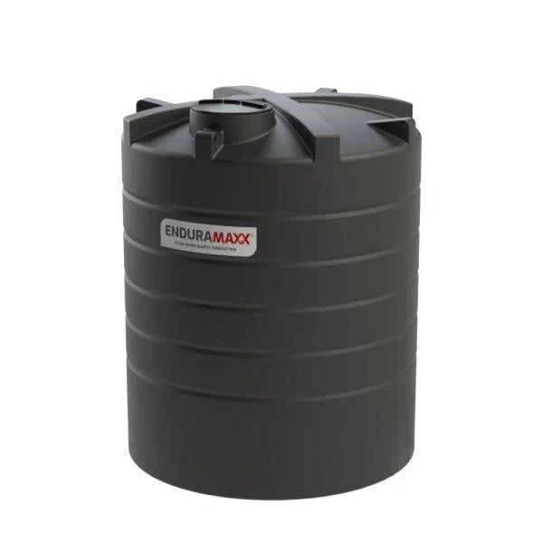 Enduramaxx Large Vertical Water Tanks — 12,000 L · non-potable · Ø2400 black tank with supplied lid