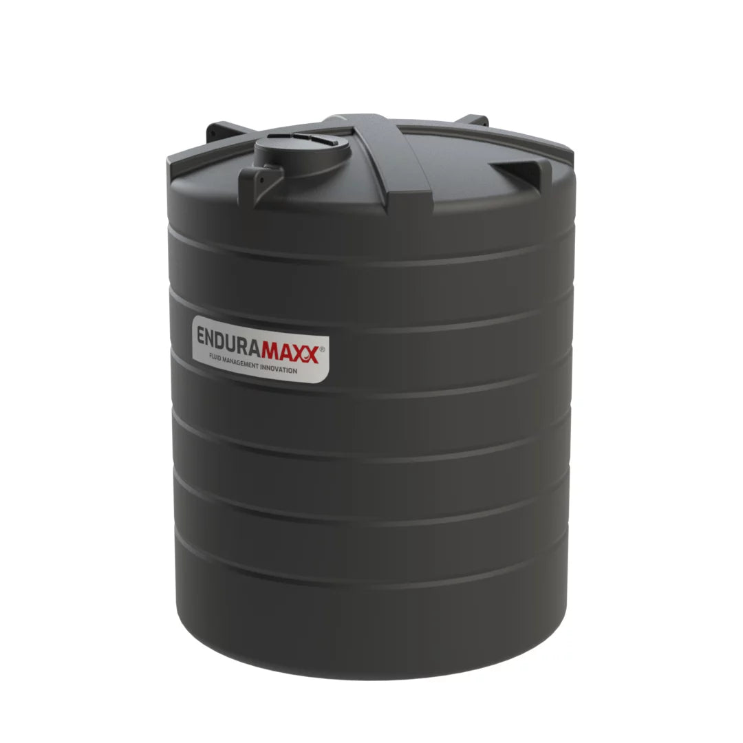 Enduramaxx Large Vertical Water Tanks — 20,000 L · non-potable · Ø2850 black tank with supplied lid