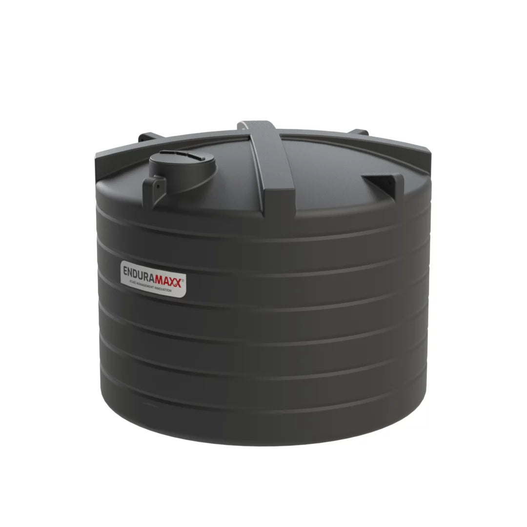 Enduramaxx Large Vertical Water Tanks — 22,000 L · non-potable · Ø3450 black tank with supplied lid