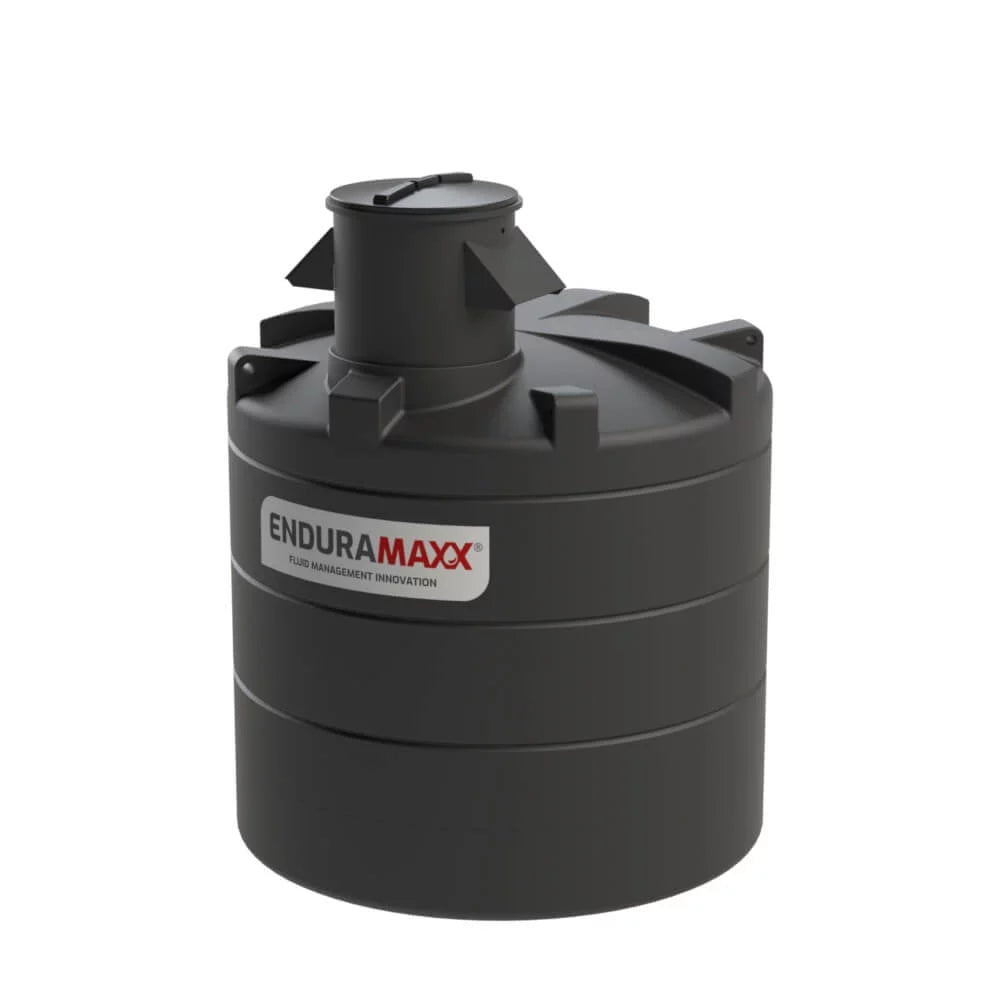 Enduramaxx Large Vertical Water Tanks — 5,000 L · CAT 5 · Ø1900 black tank with supplied lid