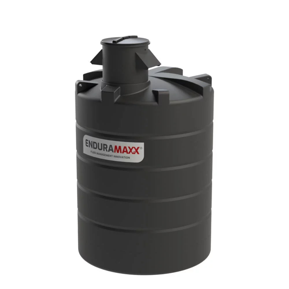 Enduramaxx Large Vertical Water Tanks — 6,000 L · CAT 5 · Ø1900 black tank with supplied lid