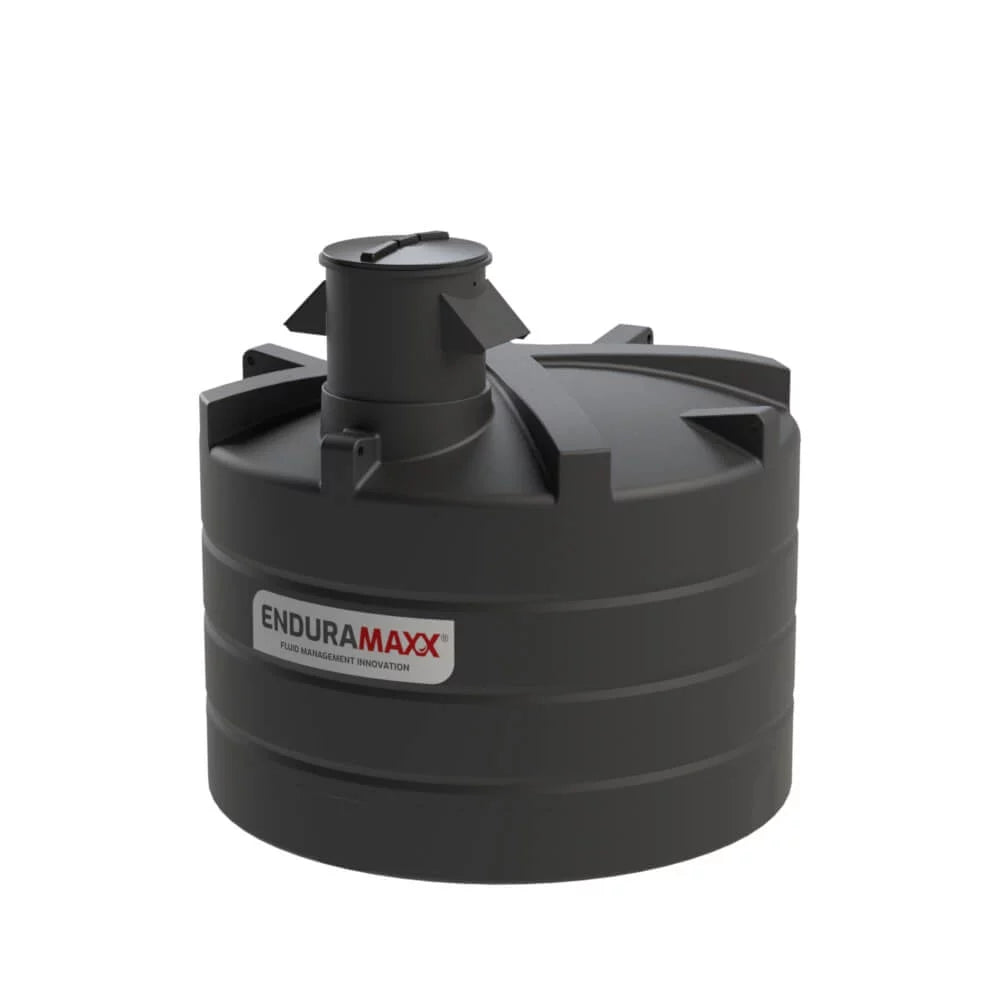 Enduramaxx Large Vertical Water Tanks — 7,000 L · CAT 5 · Ø2400 black tank with supplied lid
