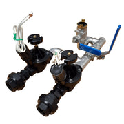1" Stainless Steel Dual Valve with 1" Hand Point inc Rain Bird PEB Solenoid Valves
