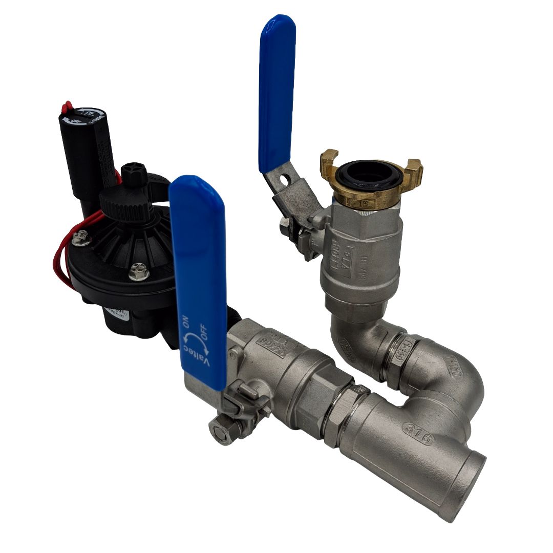 1" Stainless Steel Valve with 1" Hand Point inc Hunter ICV Solenoid Valve