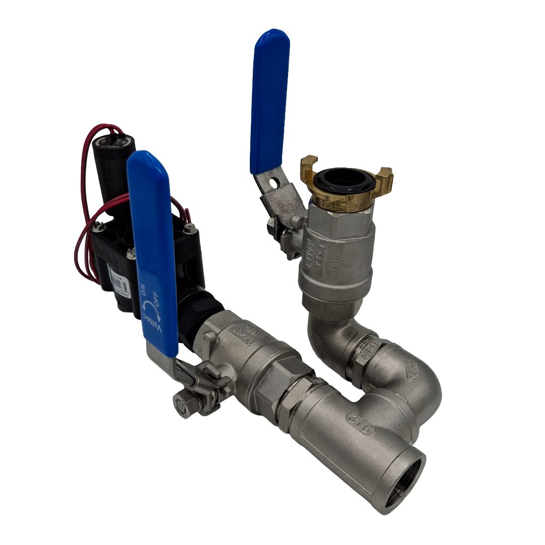 1" Stainless Steel Valve with 1" Hand Point inc Hunter PGV Solenoid Valve