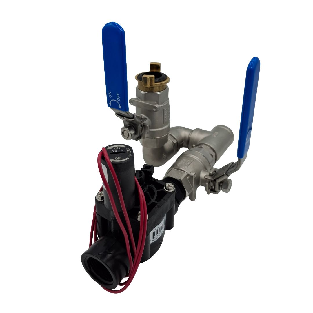 1" Stainless Steel Valve with 1" Hand Point inc Hunter PGV Solenoid Valve