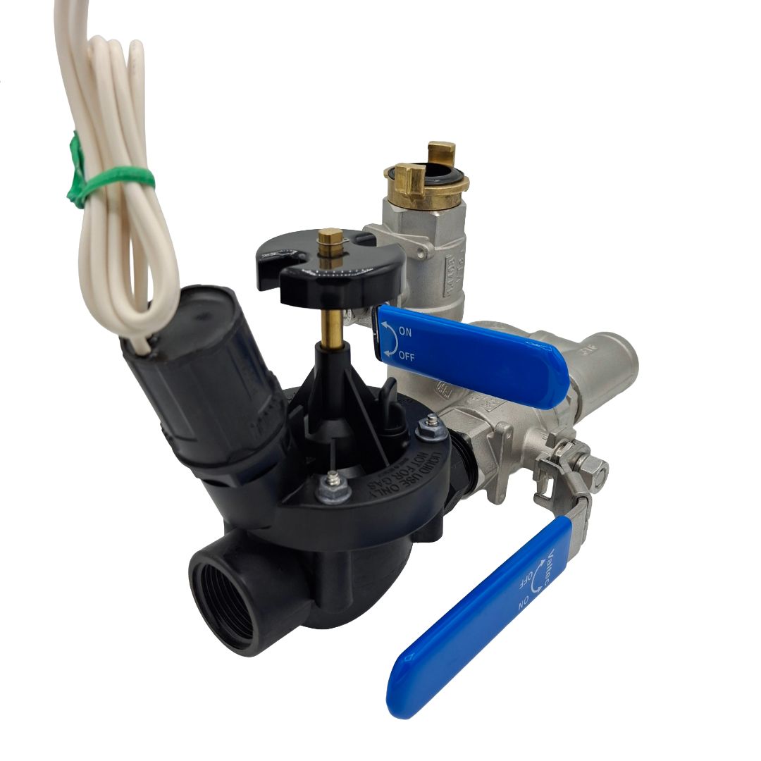 1" Stainless Steel Valve with 1" Hand Point inc Rain Bird PEB Solenoid Valve