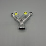 Brass 2-way Manifold with Quick Connector Outlets