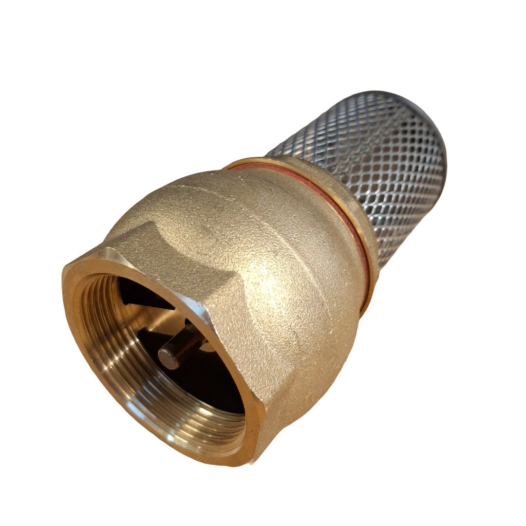 Brass 2" Foot Valve with Stainless Steel Strainer
