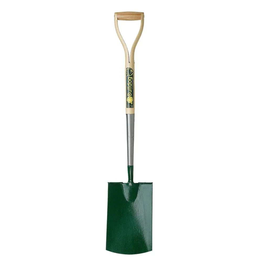 Bulldog Flat Treaded Digging Spade 28" - Wooden YD Shaped Handle