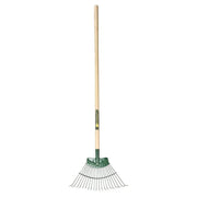 Bulldog Springbok Lawn Rake 48" - 20 Tines - Straight Hardwood Handle