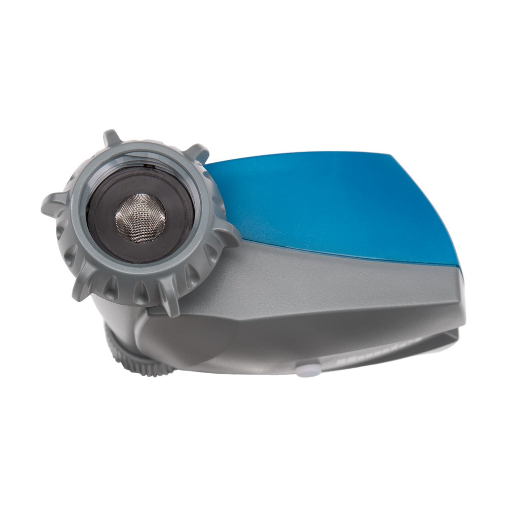 Hunter BTT-101 Bluetooth tap timer, inlet and underside view. Photo courtesy of Hunter Industries Incorporated.
