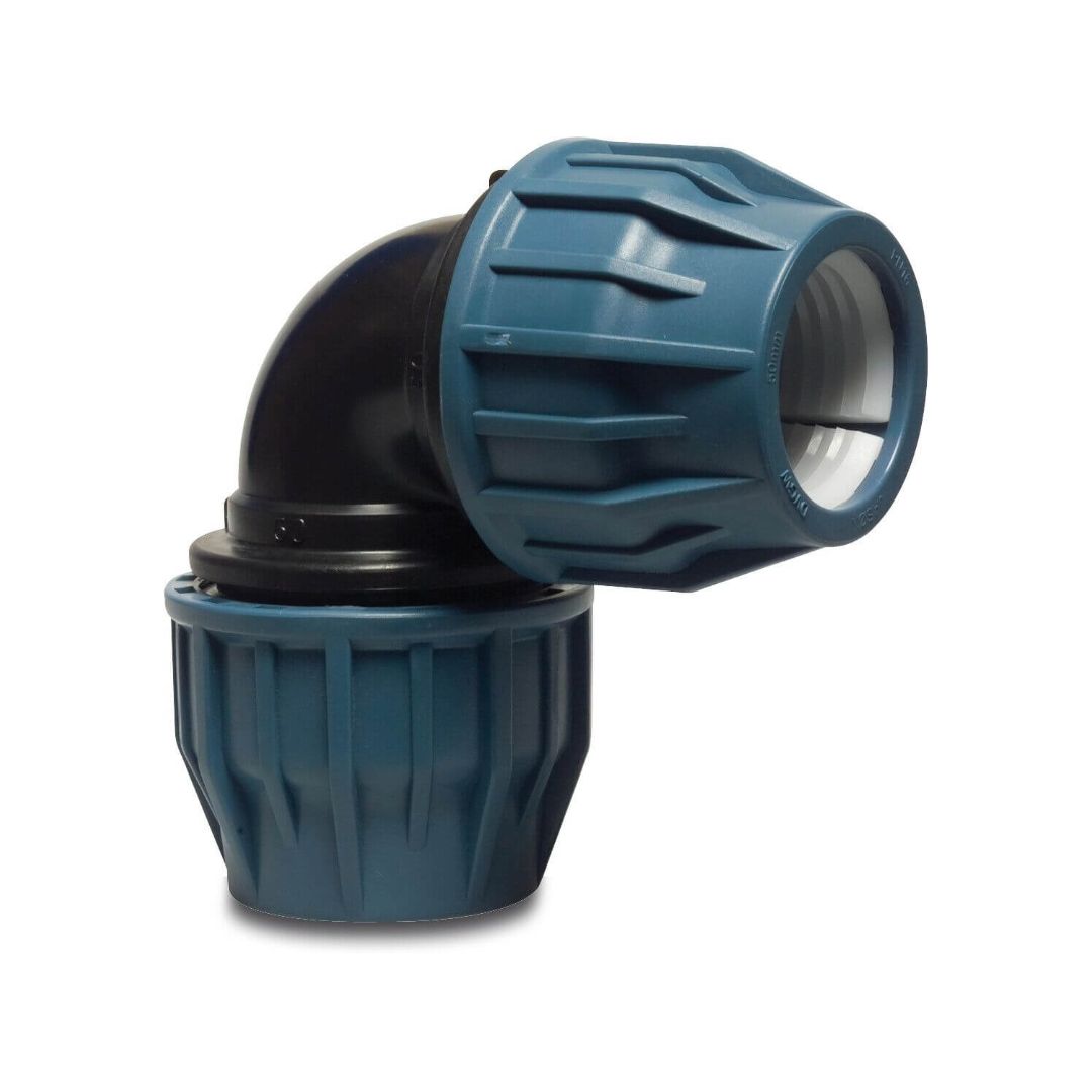 Jason 25 mm compression elbow for MDPE pipe