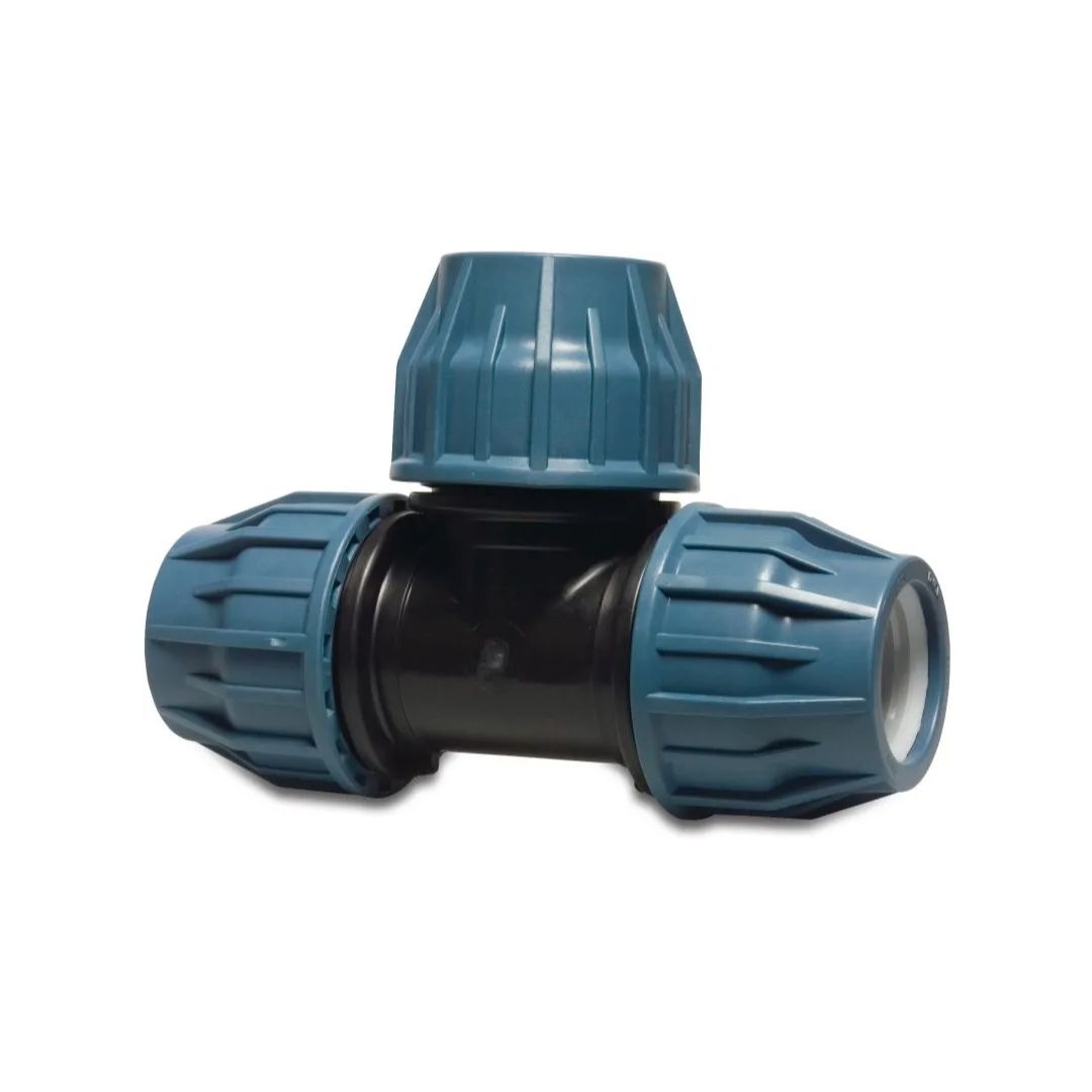 Jason 16 mm compression tee for MDPE pipe