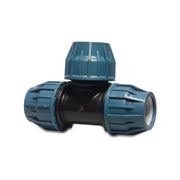 Jason 25 mm compression tee for MDPE pipe