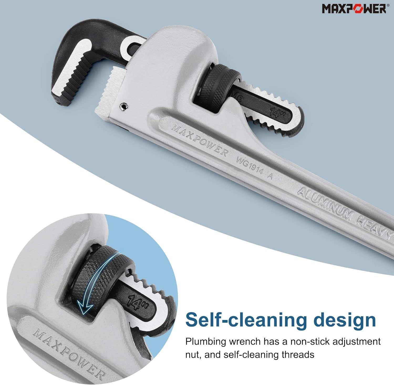 MAXPOWER Pipe Wrench / Stillson 14Inch/350mm