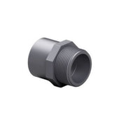 PVC Adaptor Plain x Threaded Male Metric