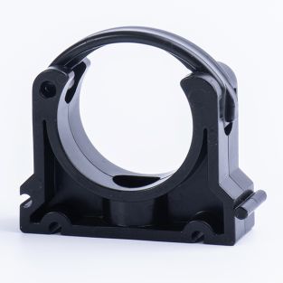 Pipe Clip Black + Safety Bracket (Metric)