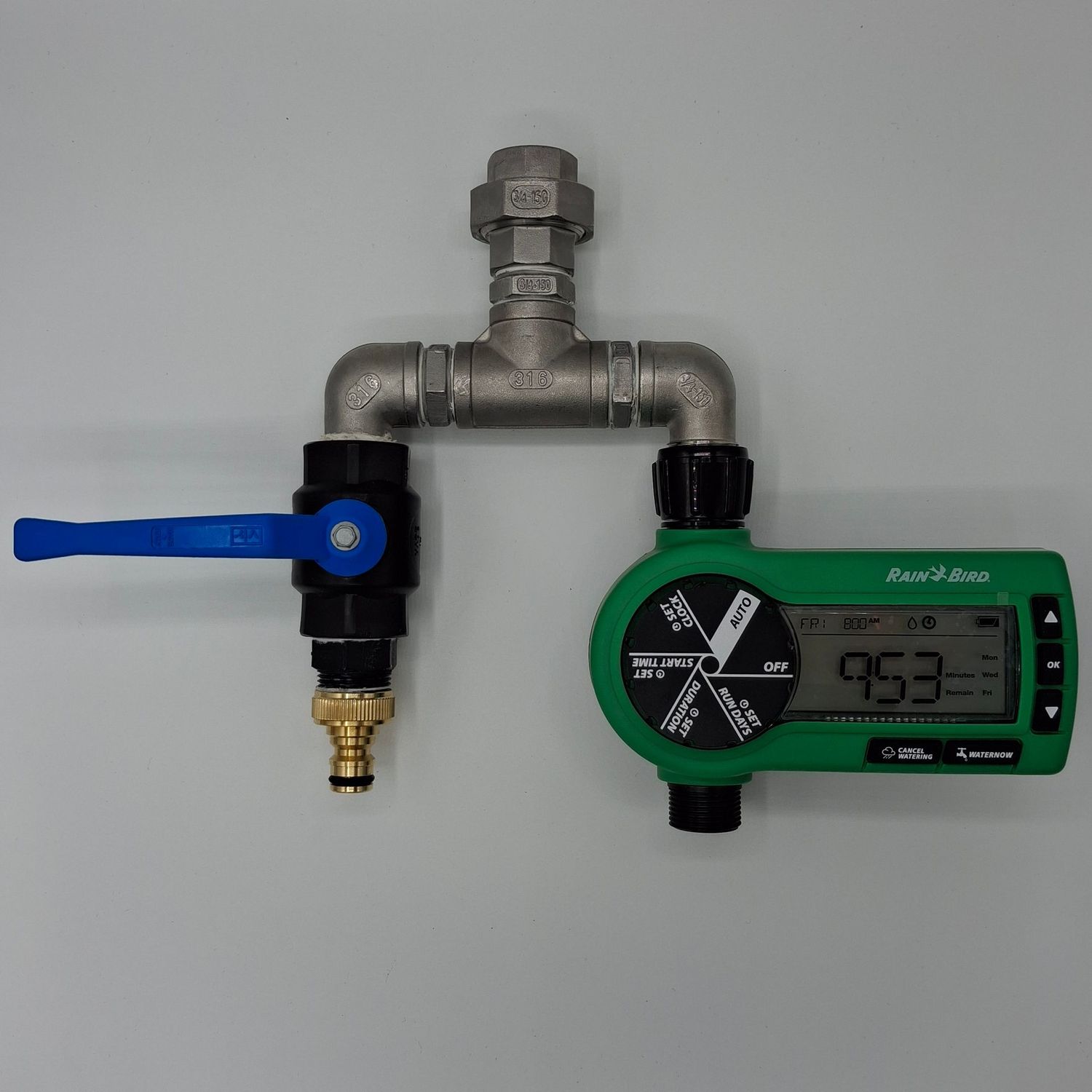 Premium Tap Splitter including Rain Bird Tap Timer