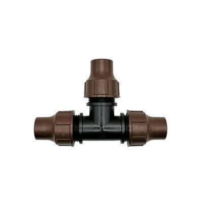 Rain Bird Lock Type Compression Tee for 16mm OD tube & 17mm XF Dripline