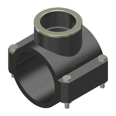 Plasson Saddle Single Outlet with Reinforcing Ring w/ Stainless Steel Bolts & Nuts