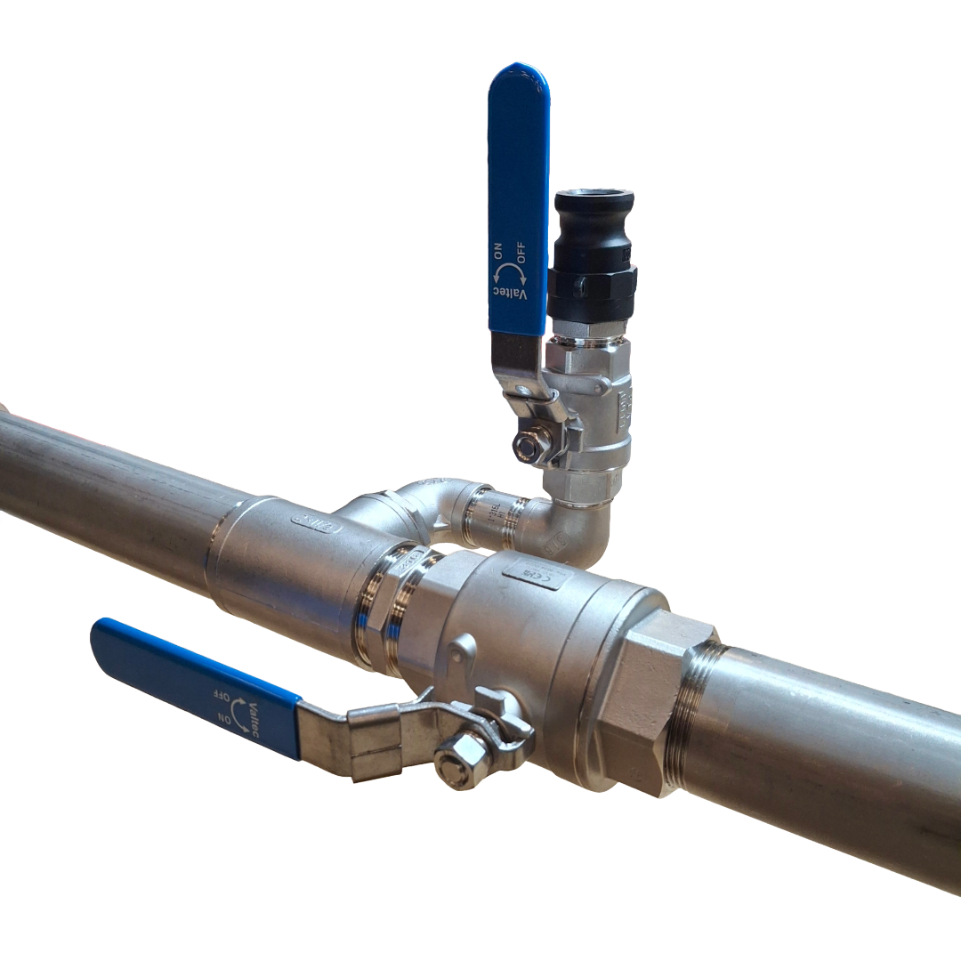 Pre-Made Replacement to Widely Used 2" Stainless Steel Isolation Valve with 1" Hand Point