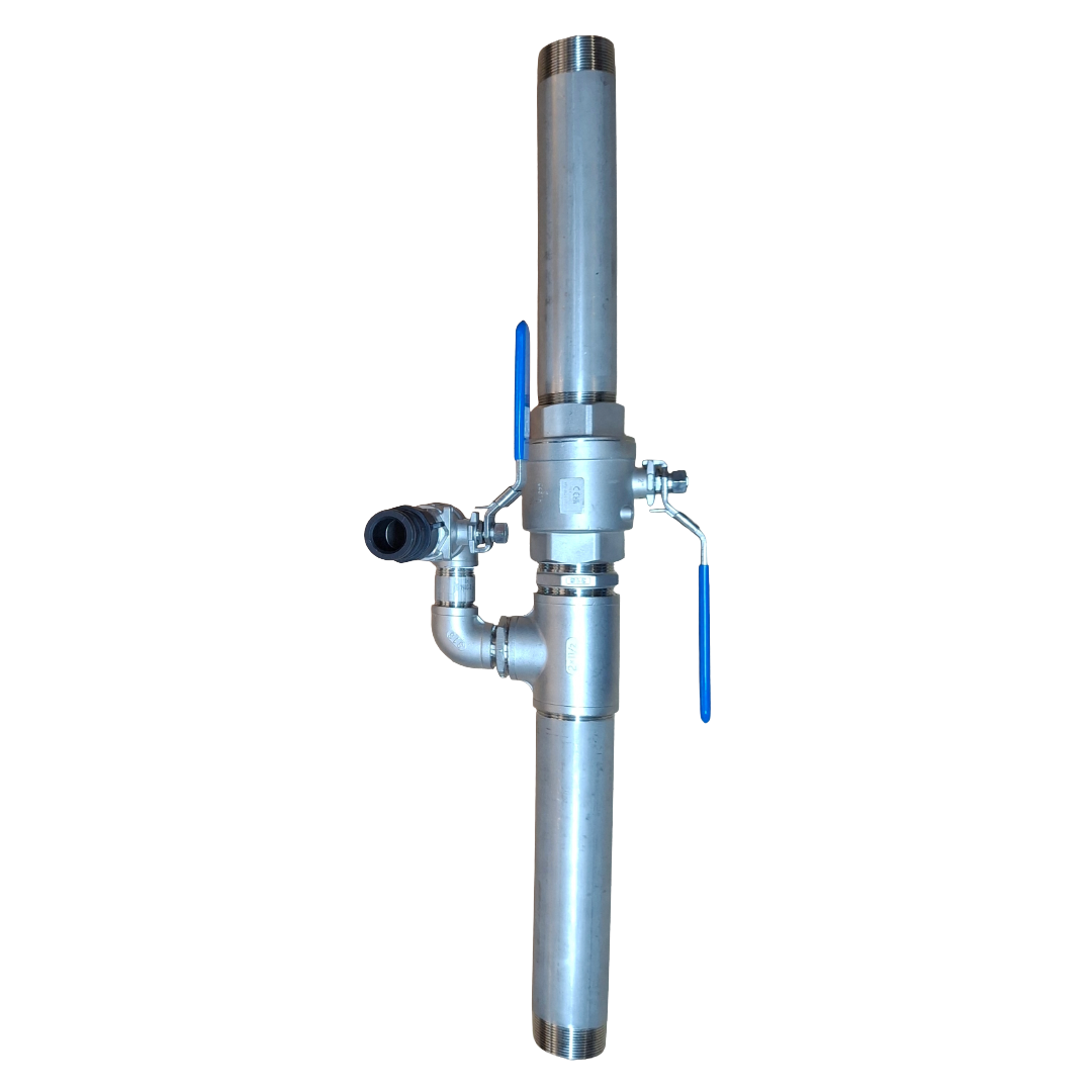 Pre-Made Replacement to Widely Used 2" Stainless Steel Isolation Valve with 1" Hand Point