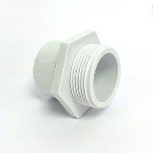 White-Pool Adaptor Barrel Nipple Plain/BSP (M)