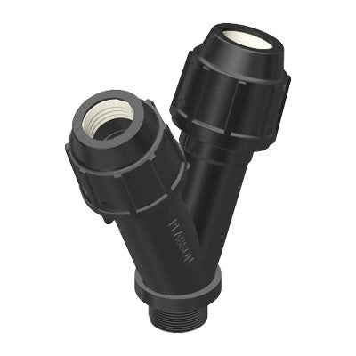 Plasson Y Fitting with Threaded Male Offtake