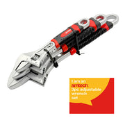 Amtech three-piece adjustable wrench set in 150 mm, 200 mm and 250 mm sizes