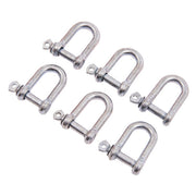 Amtech S4305 six-piece 8 mm D-shackle set
