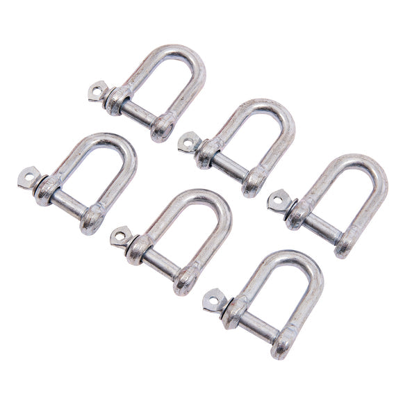 Amtech S4305 six-piece 8 mm D-shackle set