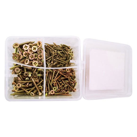 Amtech S5037 assorted wood screws for DIY and carpentry