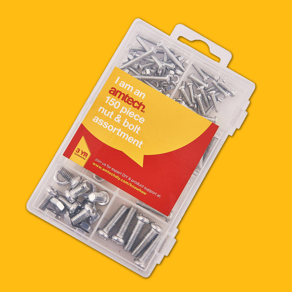 Amtech S5825 assorted nuts and bolts in organiser