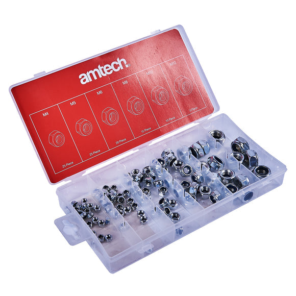 Amtech S6220 100-piece metric locking nut set