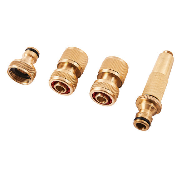 Amtech U2520 four-piece brass hose fitting set