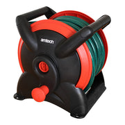 Amtech U2562 15 m garden hose reel with adaptor set