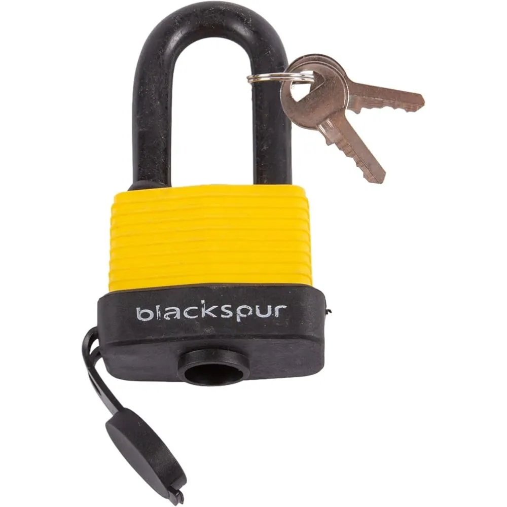 Blackspur PD353 50 mm long-shackle weatherproof padlock with two keys